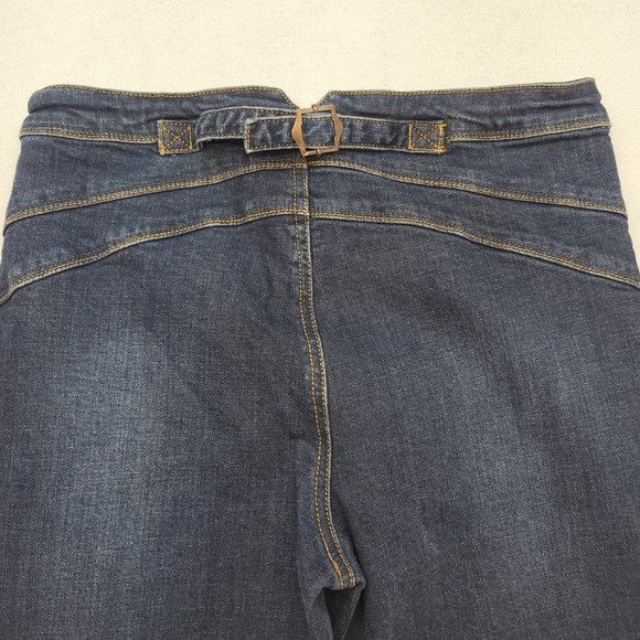 We the Free People Jeans Women 27 Blue High Rise Wide Leg Dark Wash Boho Denim - Picture 4 of 11